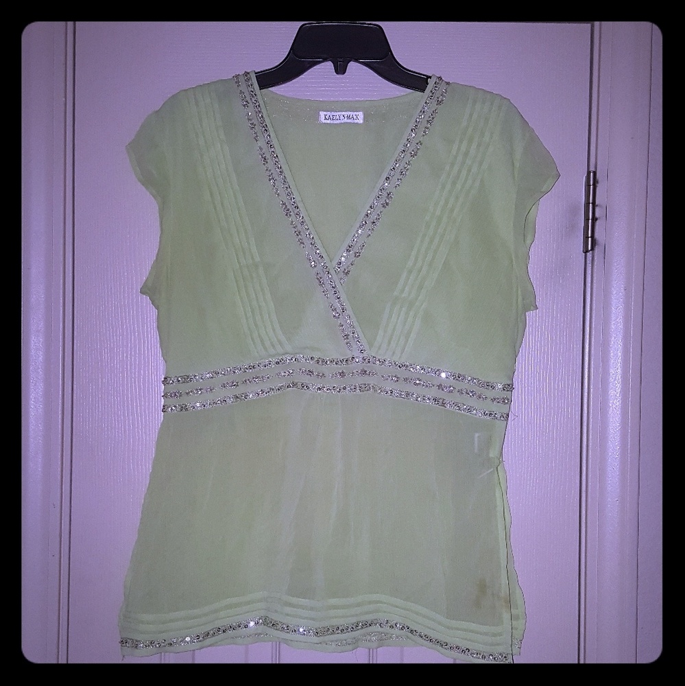 Kaelyn Max  Embellished Blouse